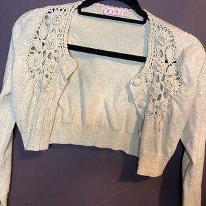 Cropped Grey Cardigan